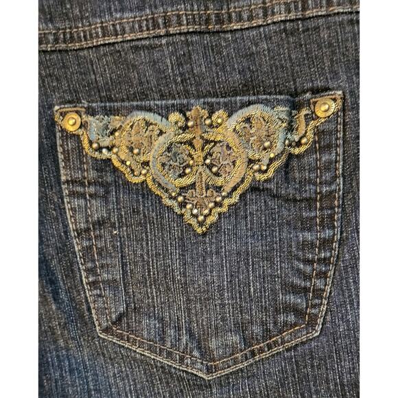 Style & Co Straight Leg Women's size 12 Dark Wash Blue Denim Jeans - Picture 5 of 10